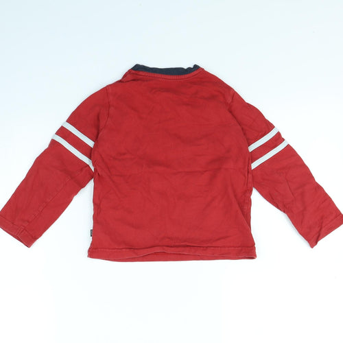 m&s Girls Red   Basic T-Shirt Size 4 Years