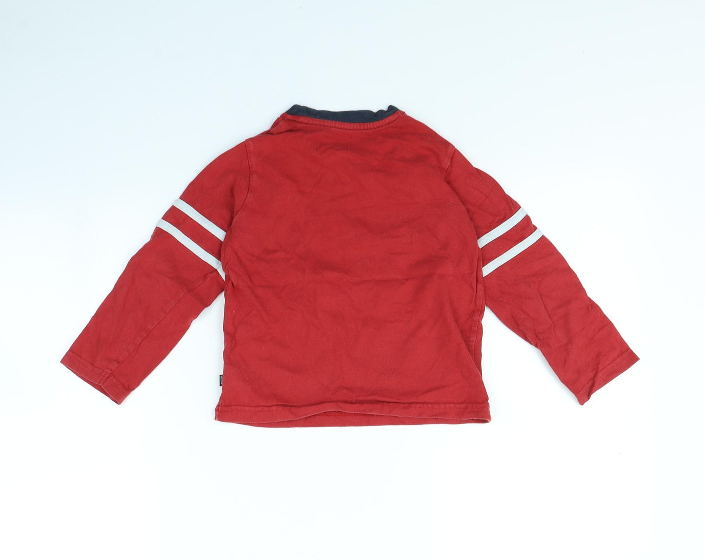 m&s Girls Red   Basic T-Shirt Size 4 Years