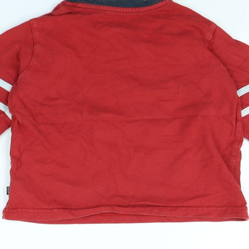 m&s Girls Red   Basic T-Shirt Size 4 Years
