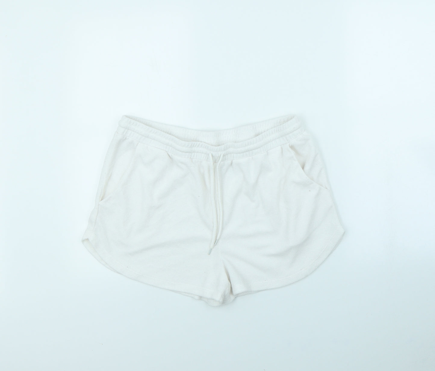 Preworn Womens White   Cut-Off Shorts Size 16 - Beach Wear