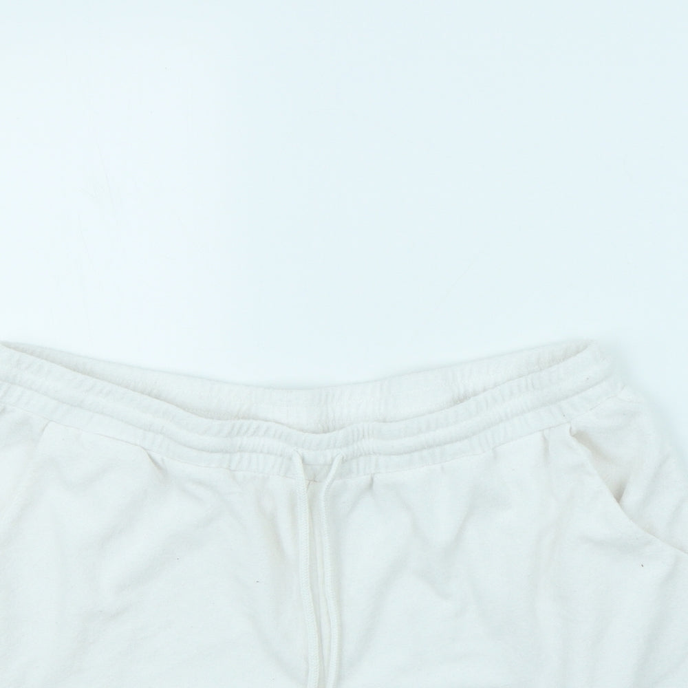 Preworn Womens White   Cut-Off Shorts Size 16 - Beach Wear