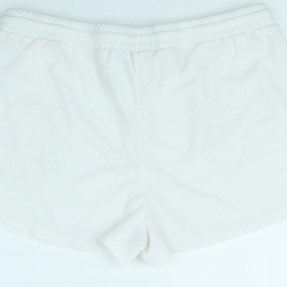 Preworn Womens White   Cut-Off Shorts Size 16 - Beach Wear