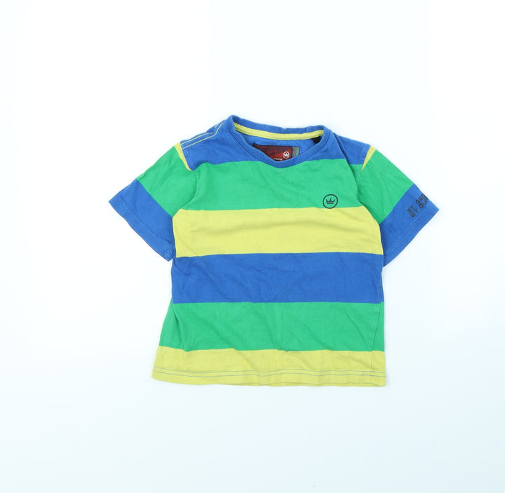Duffer Boys Multicoloured Striped Basic T-Shirt Size 5 Years