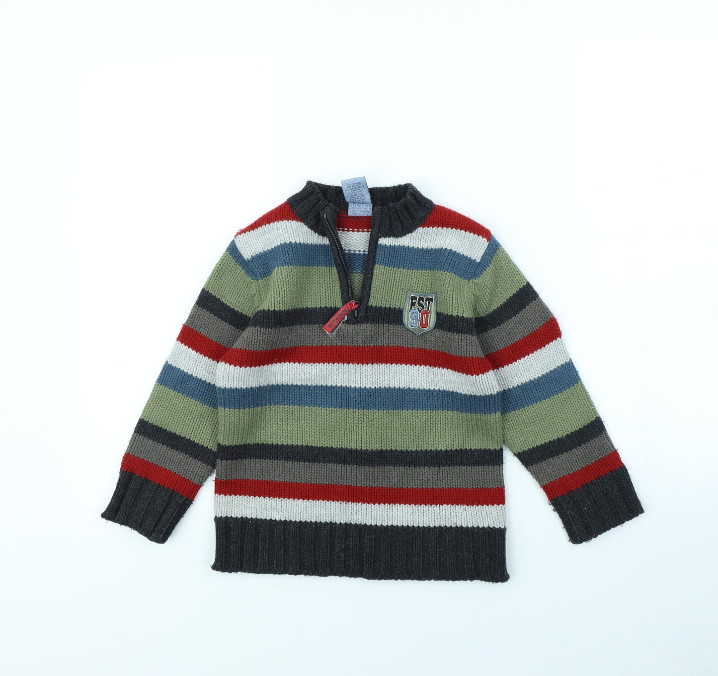 Pumpkin Patch Boys Multicoloured Striped  Jacket  Size 4 Years