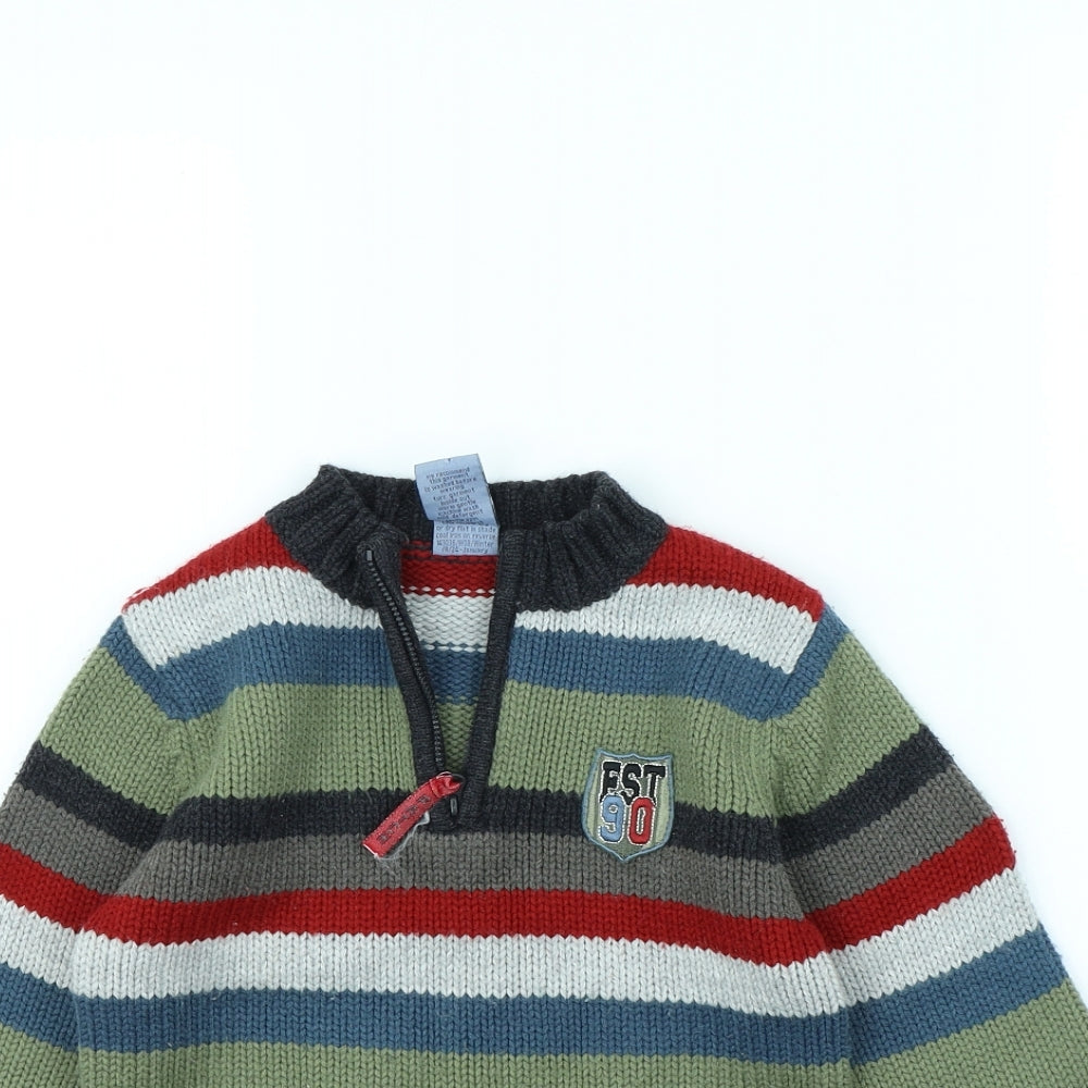 Pumpkin Patch Boys Multicoloured Striped  Jacket  Size 4 Years