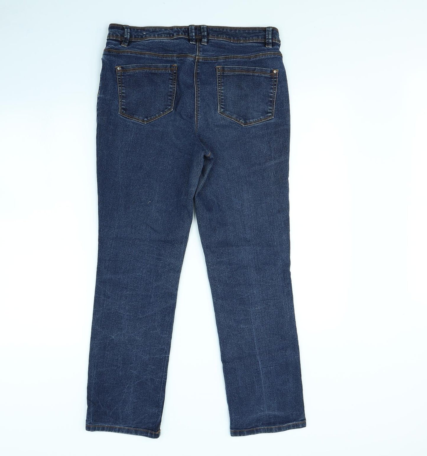 BHS Womens Blue   Straight Jeans Size 12 L30 in