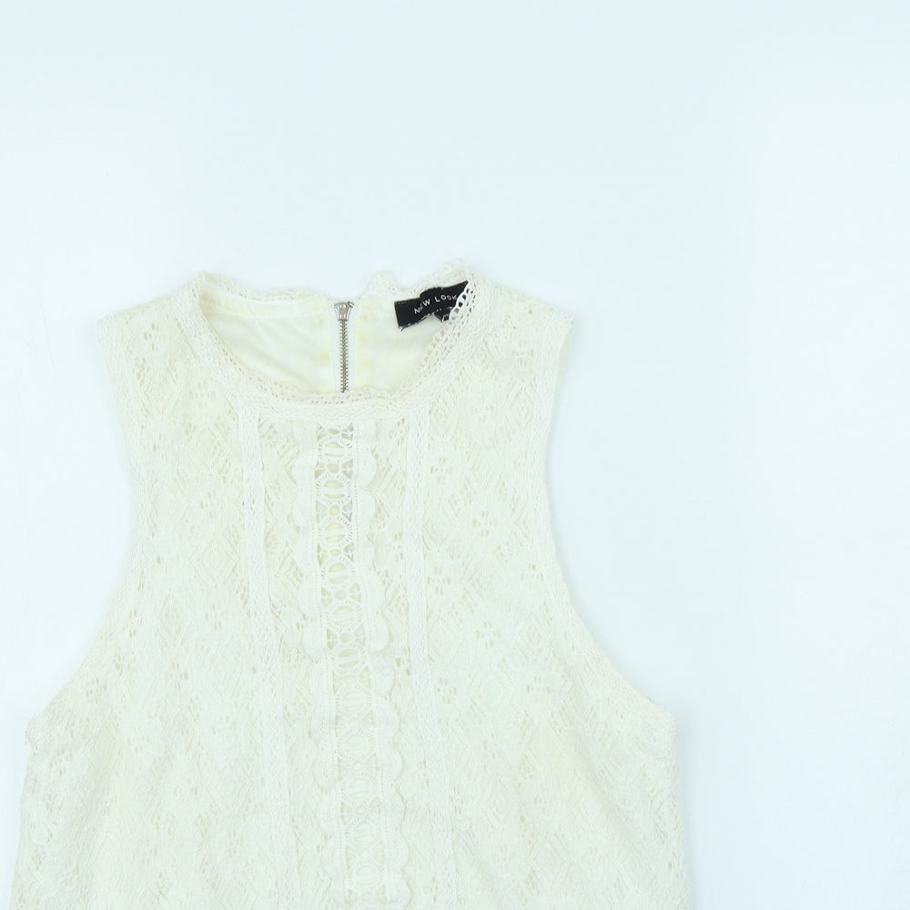 New Look Girls White   Basic Tank Size 12 Years