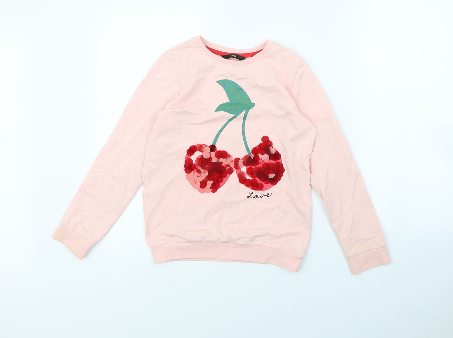 George Girls Pink   Pullover Jumper Size 9 Years  - Cherry