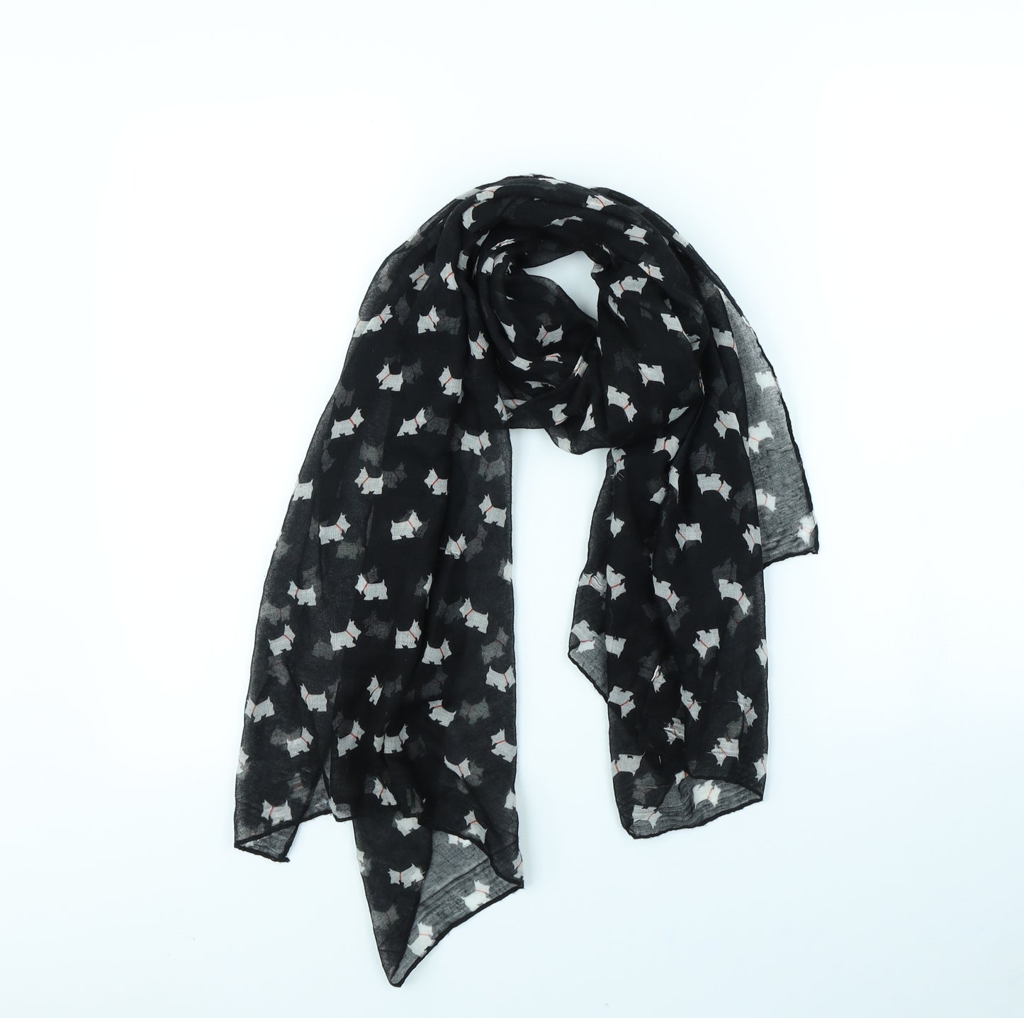 Preworn Womens Black    Scarf