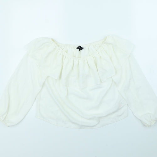 New Look Womens Ivory   Basic Blouse Size 8