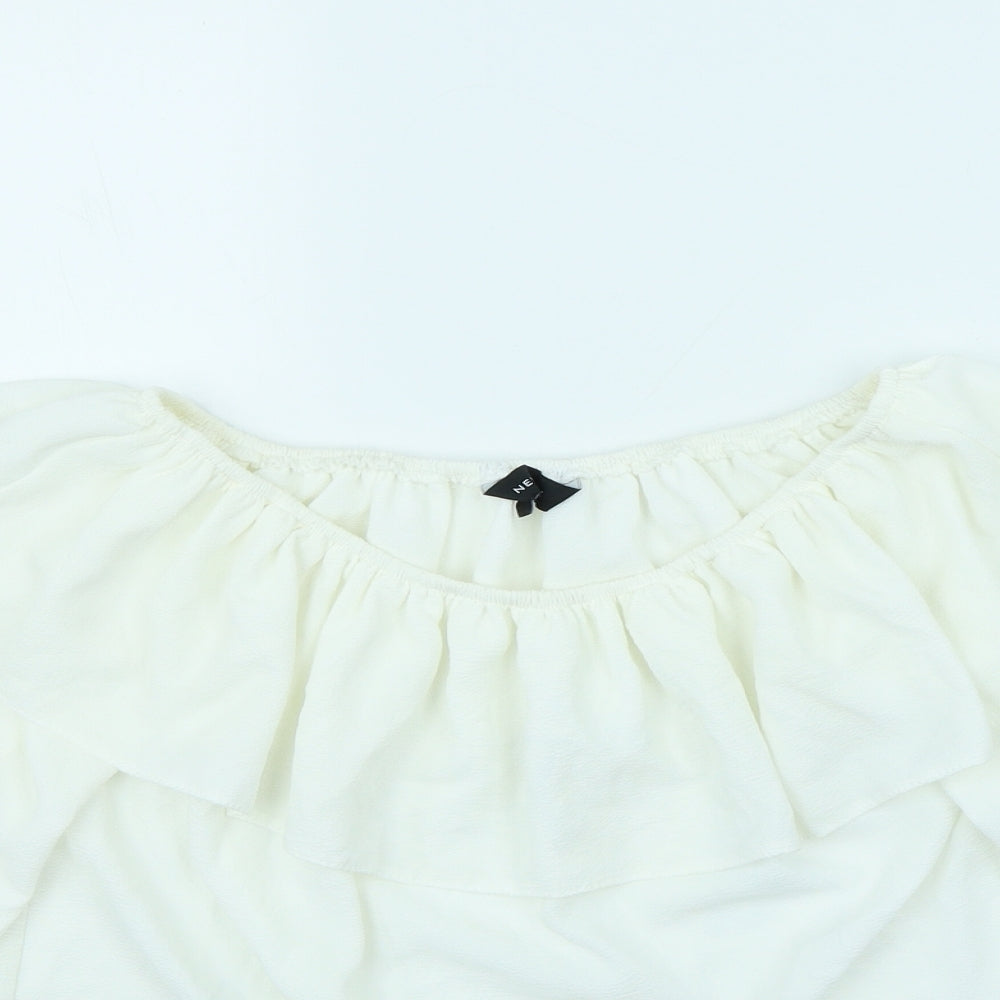 New Look Womens Ivory   Basic Blouse Size 8