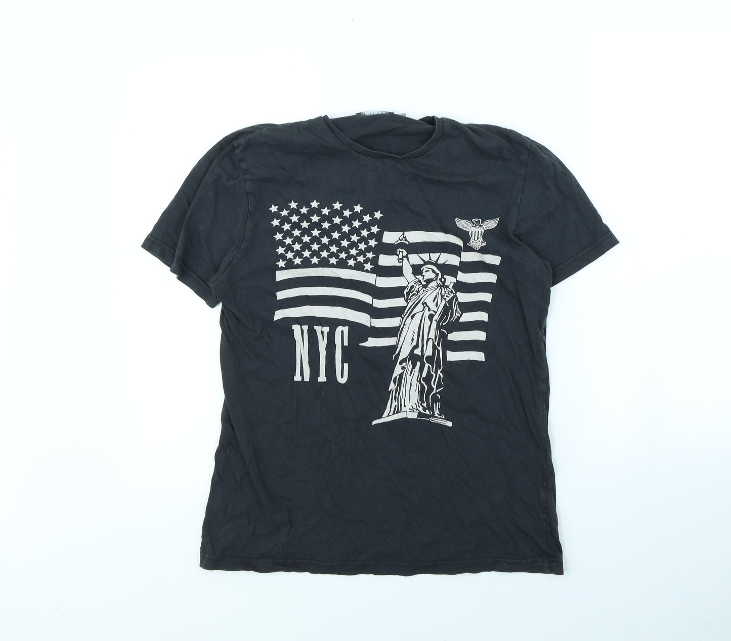 Topman Mens Grey    T-Shirt Size S  - NYC