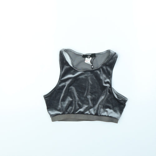 Missguided Womens Grey   Basic T-Shirt Size 10