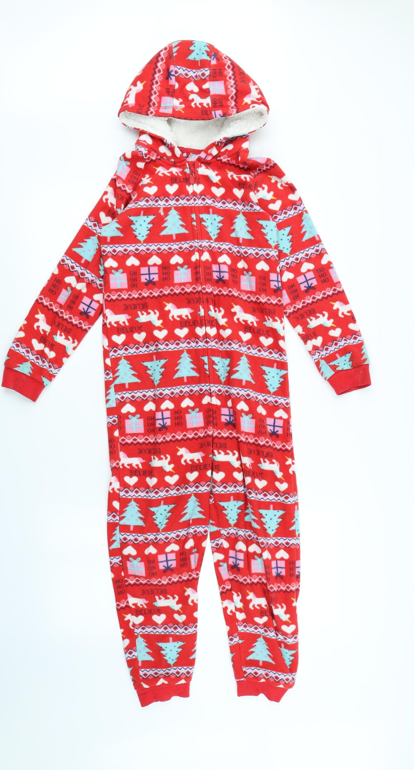 George Girls Red Spotted  Cami One Piece Size 8 Years  - CHRISTMAS