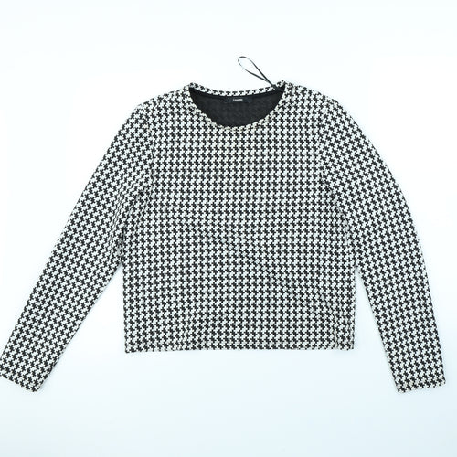George Womens White Herringbone  Pullover Jumper Size 12