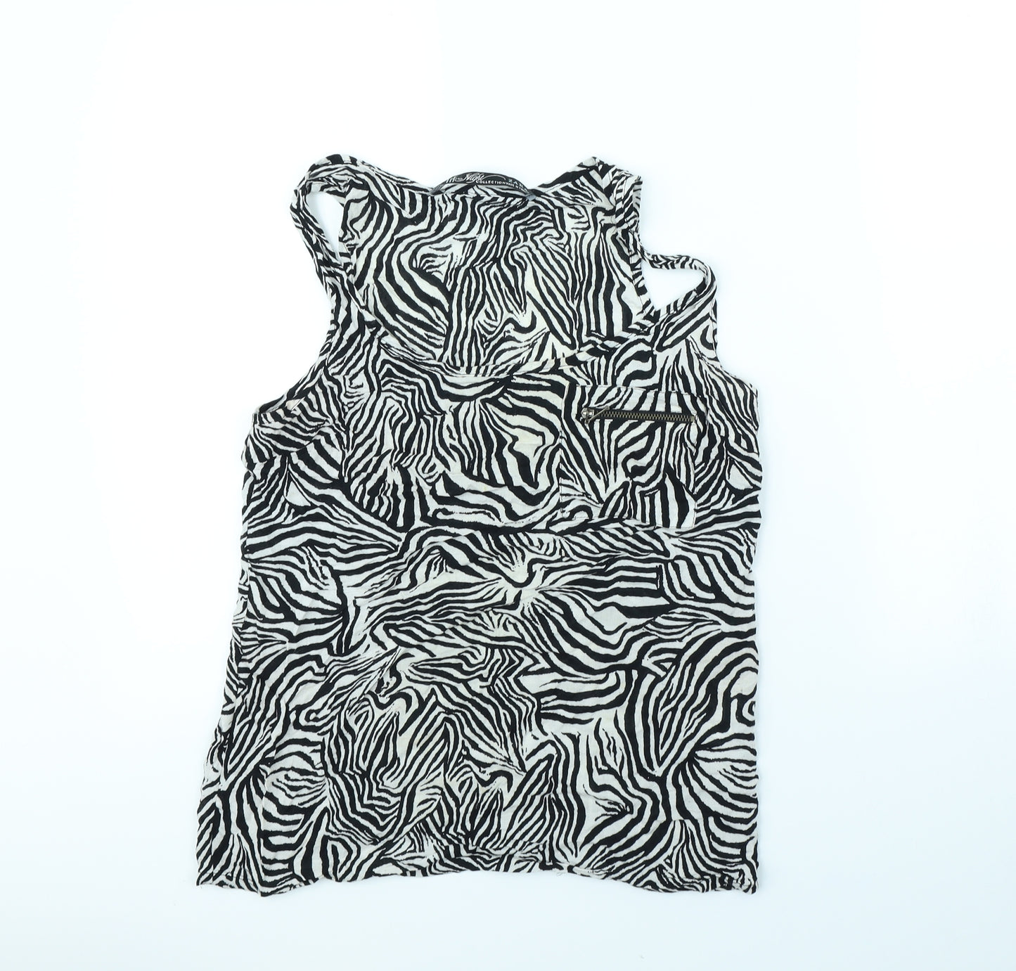 Zara Womens White Animal Print  Basic Tank Size M