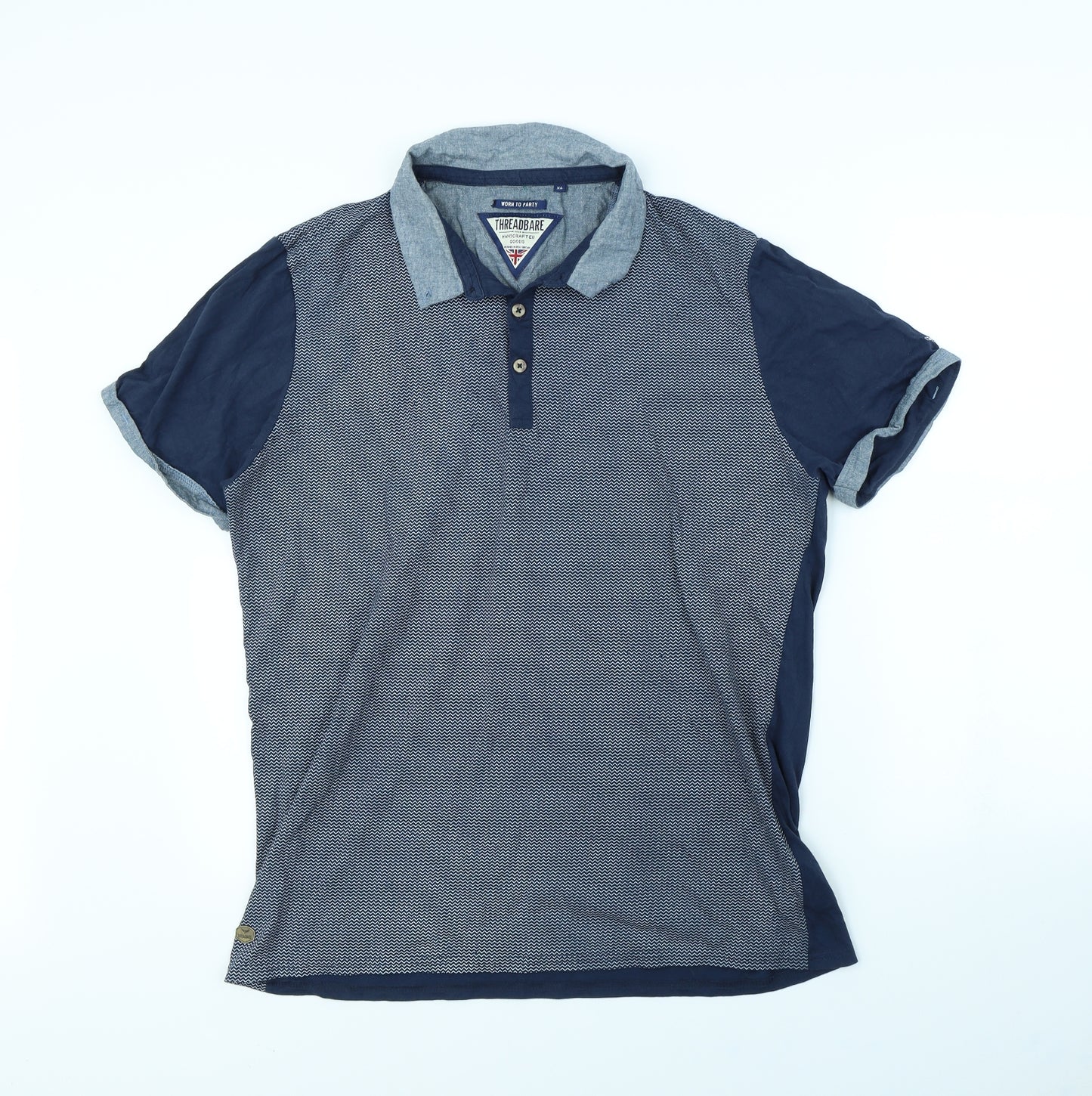Threadbare Mens Blue    Polo Size XL