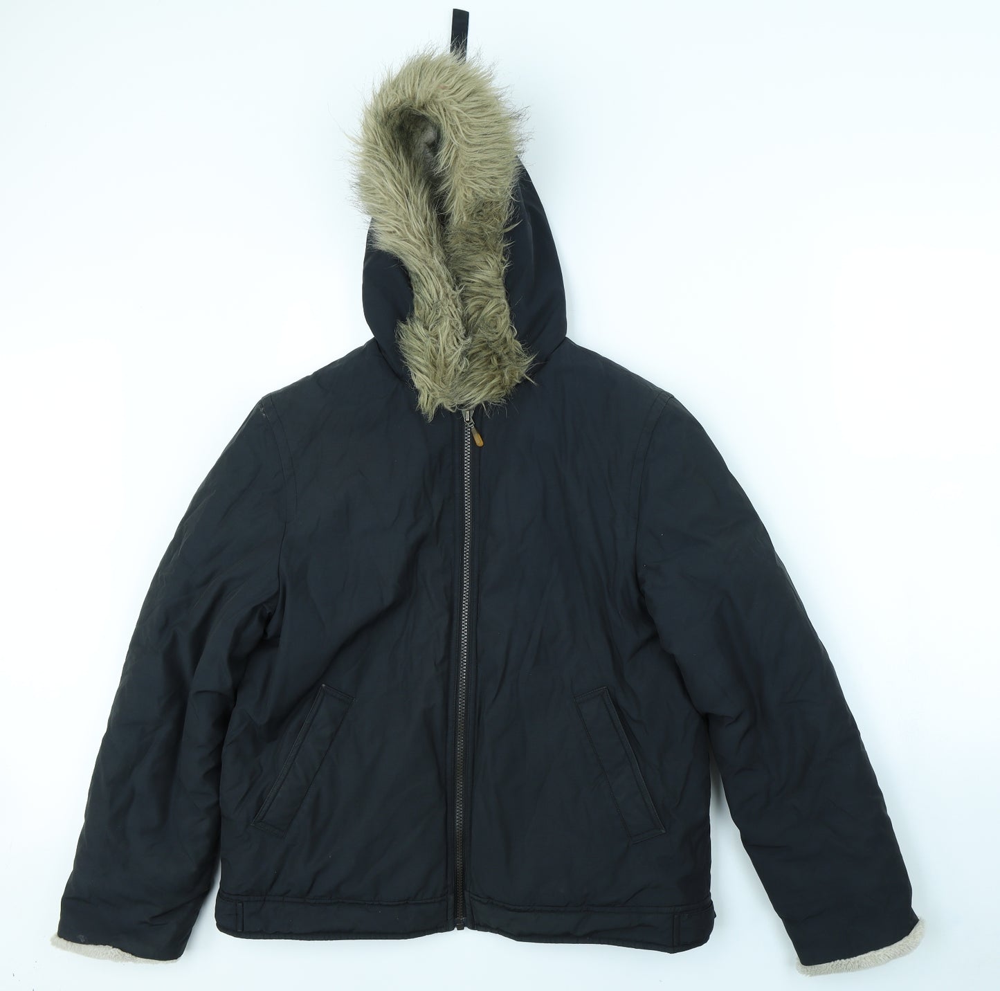 NEXT Womens Black   Rain Coat Coat Size 14