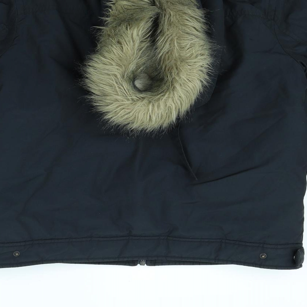 NEXT Womens Black   Rain Coat Coat Size 14