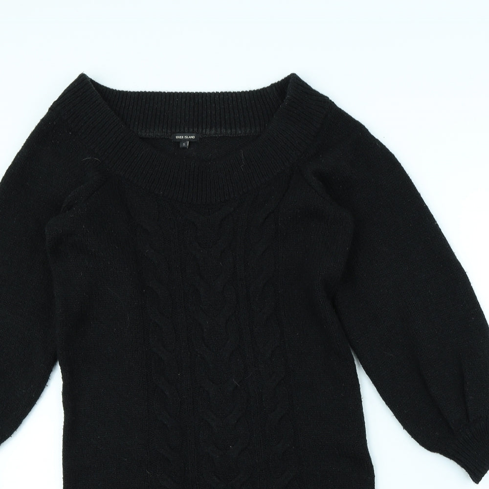 River Island Womens Black   Jumper Dress  Size S