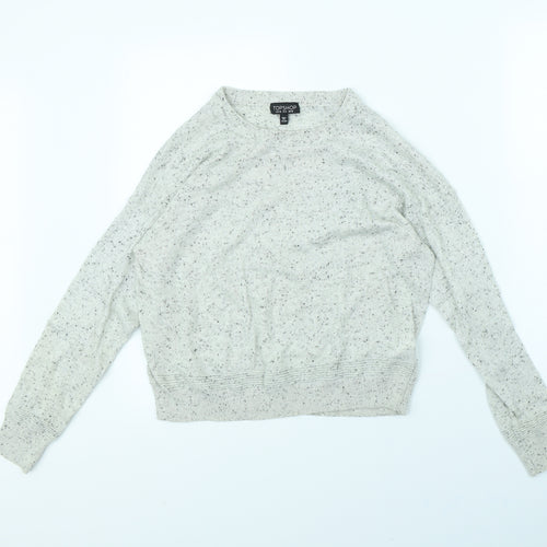 Topshop Womens Grey Polka Dot  Pullover Jumper Size 10