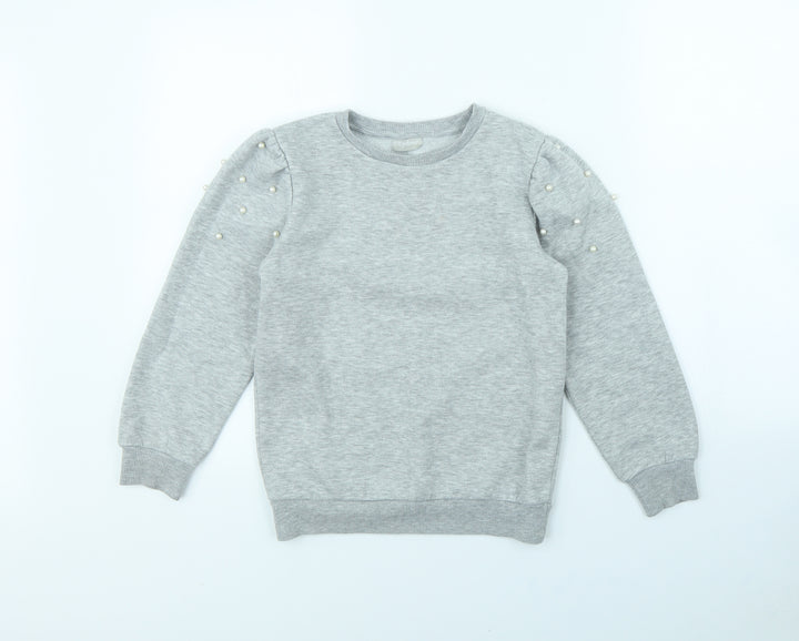 I Love Girlswear Girls Grey Pullover Jumper Size 9 Years