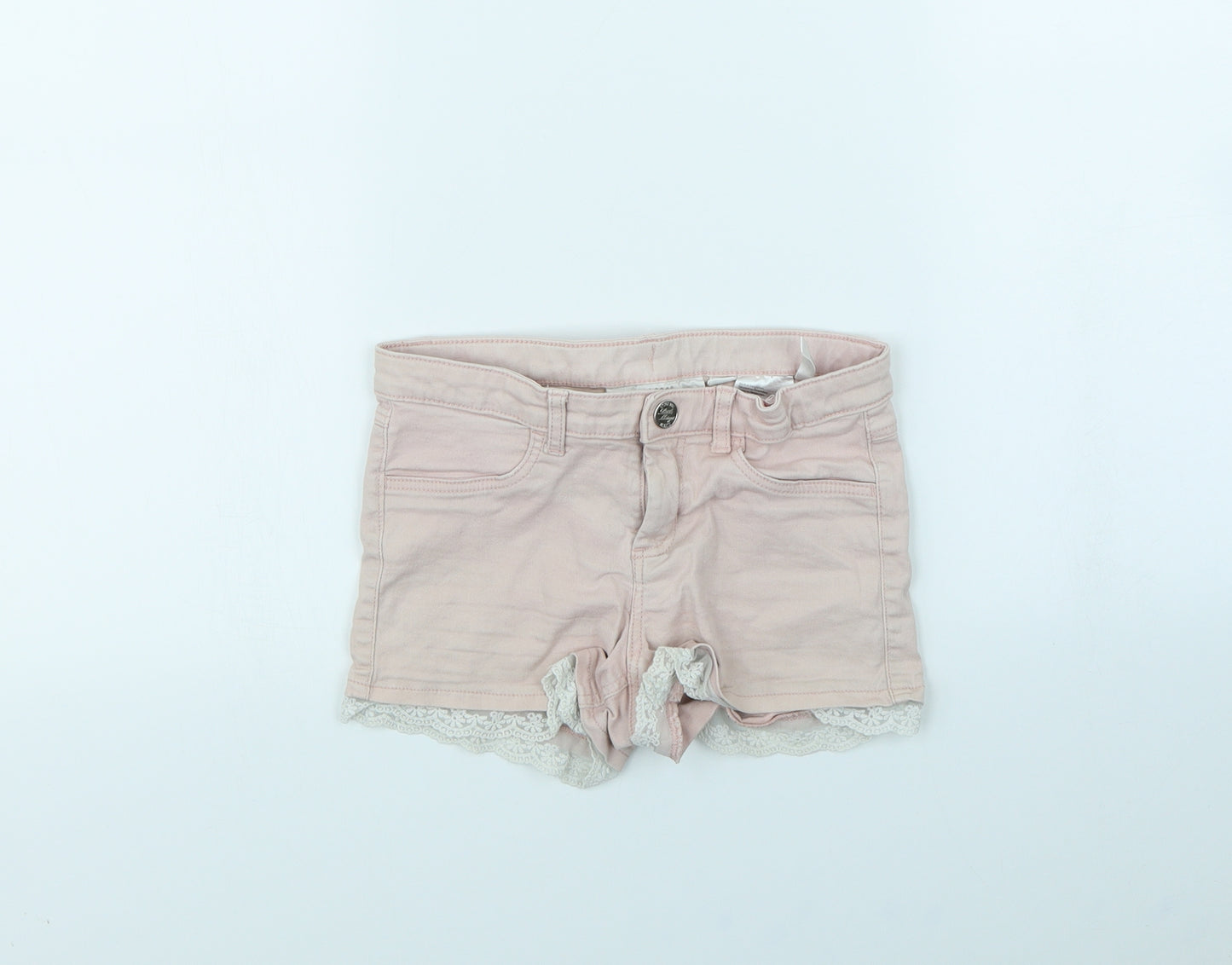 H&M Boys Pink  Denim Cargo Shorts Size 8 Years