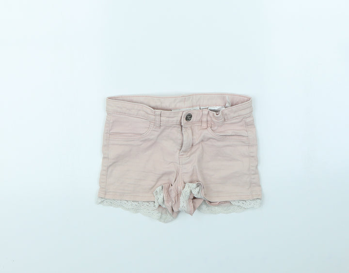 H&M Boys Pink  Denim Cargo Shorts Size 8 Years