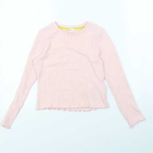 m&s Girls Pink   Basic Blouse Size 9 Years