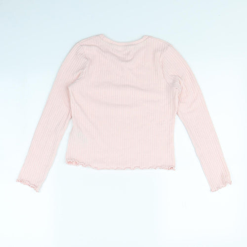 m&s Girls Pink   Basic Blouse Size 9 Years