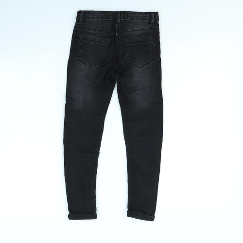 Preworn Girls Black   Skinny Jeans Size 8 Years
