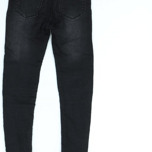 Preworn Girls Black   Skinny Jeans Size 8 Years