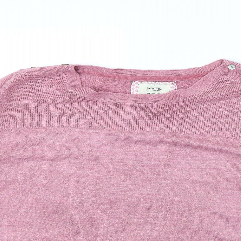 Maine Womens Purple   Pullover Jumper Size 22