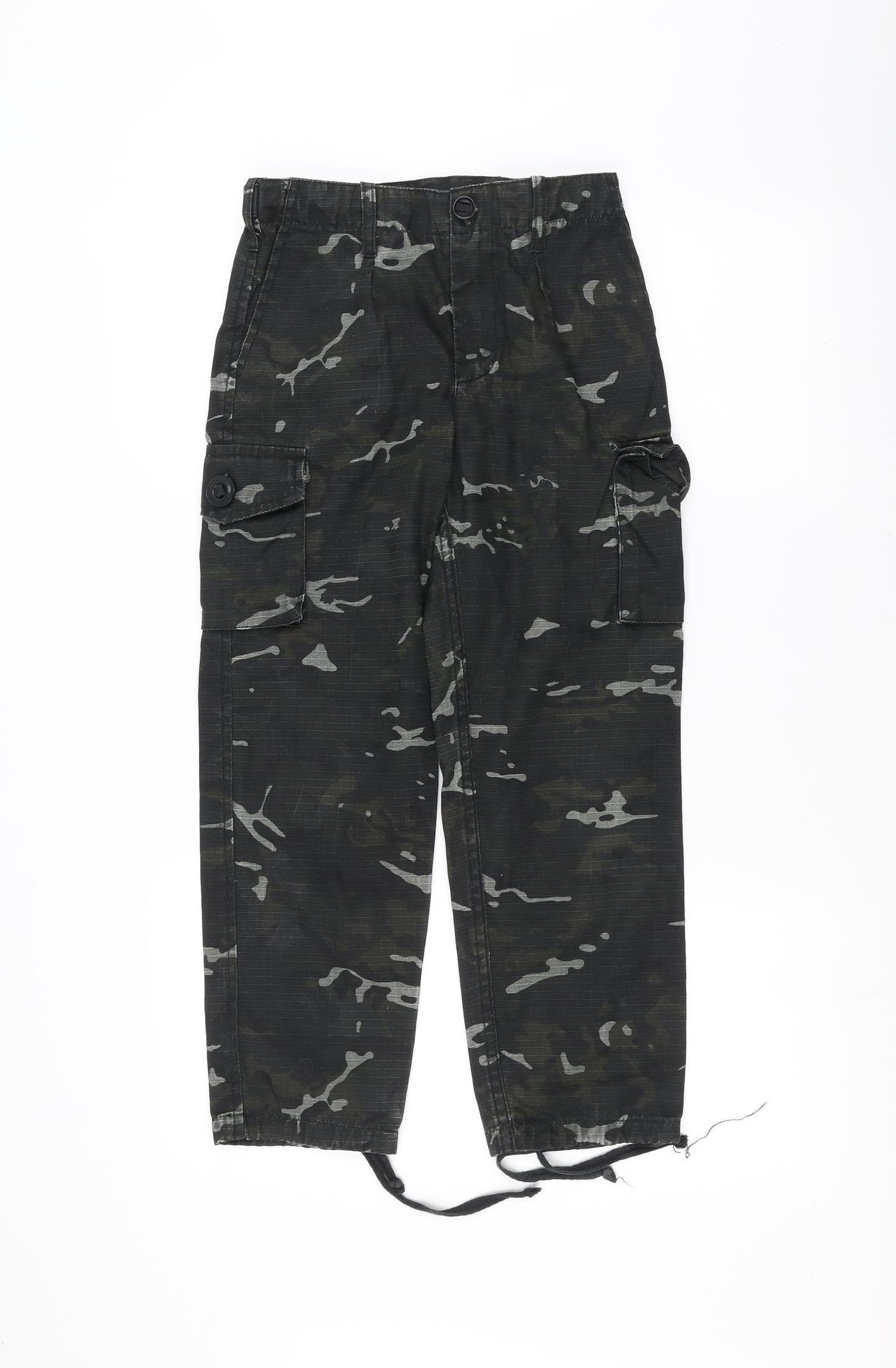 Kombat Boys Green Camouflage  Cargo Trousers Size 7-8 Years