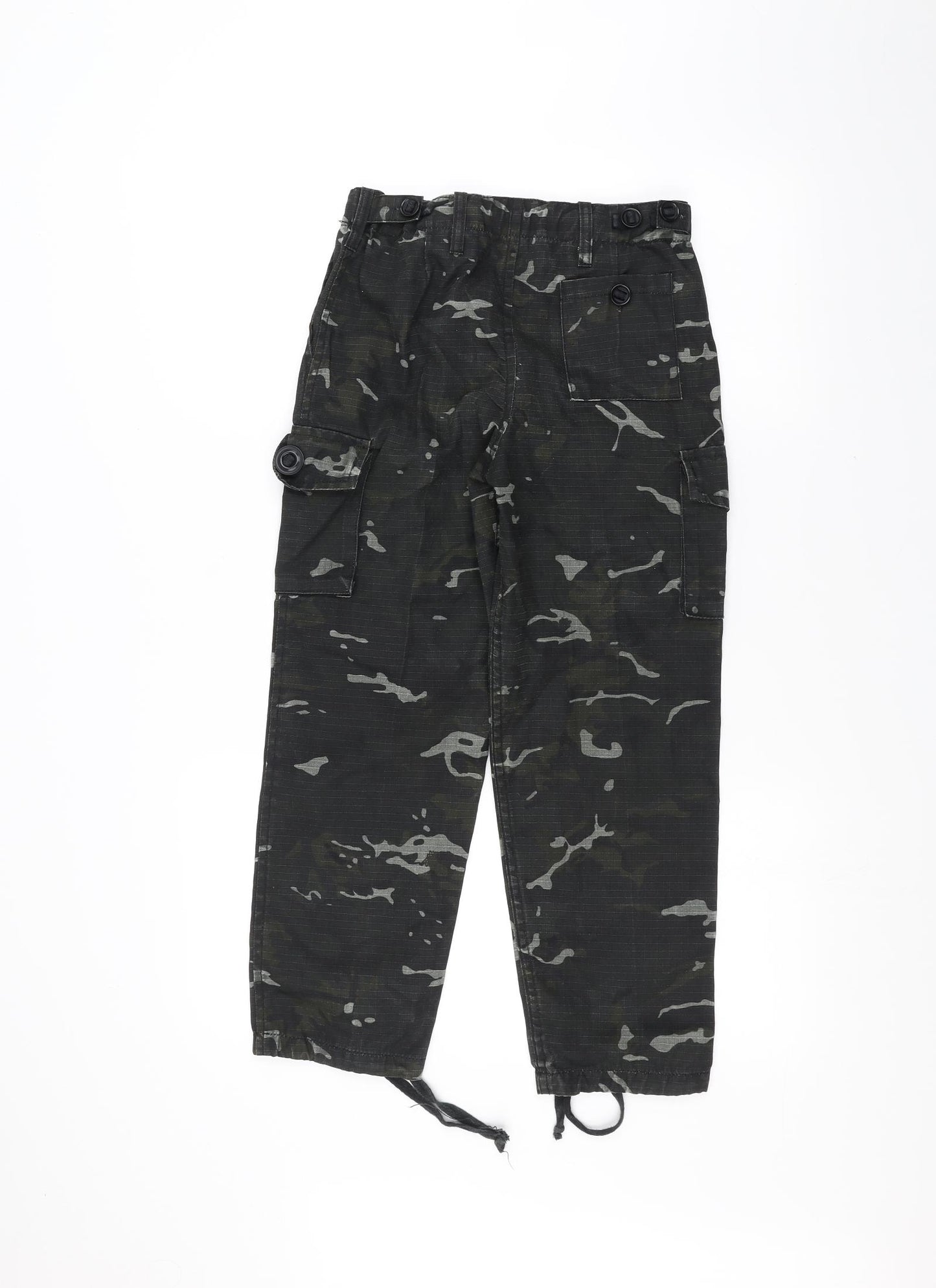 Kombat Boys Green Camouflage  Cargo Trousers Size 7-8 Years