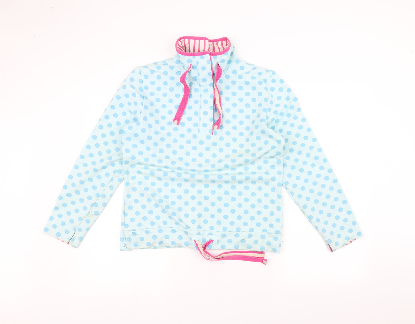 Joules Womens Blue Polka Dot  Pullover Jumper Size 10