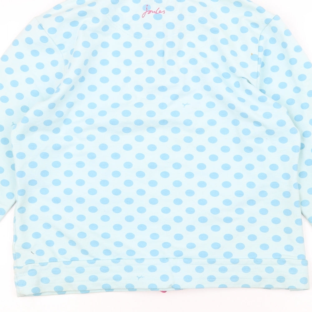Joules Womens Blue Polka Dot  Pullover Jumper Size 10