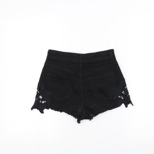 Topshop Womens Black   Cut-Off Shorts Size 25 in