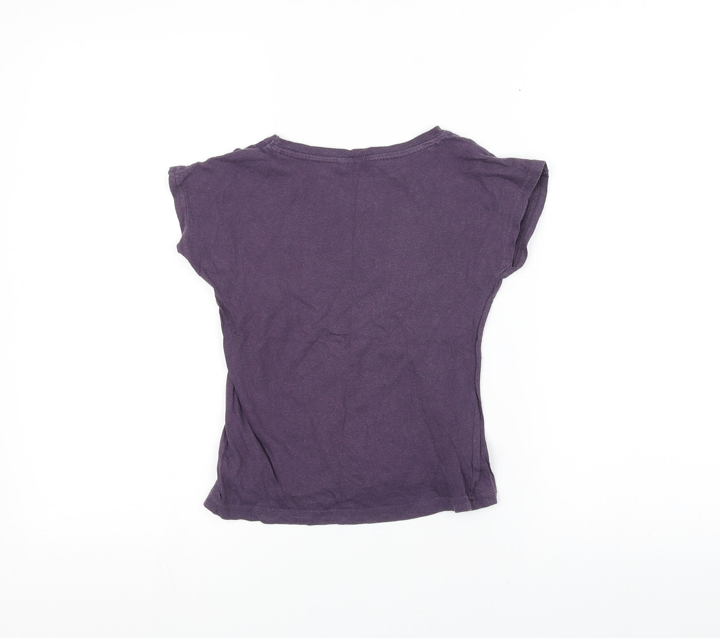 Miss E-vie Girls Purple   Basic T-Shirt Size 8-9 Years  - Love Heart