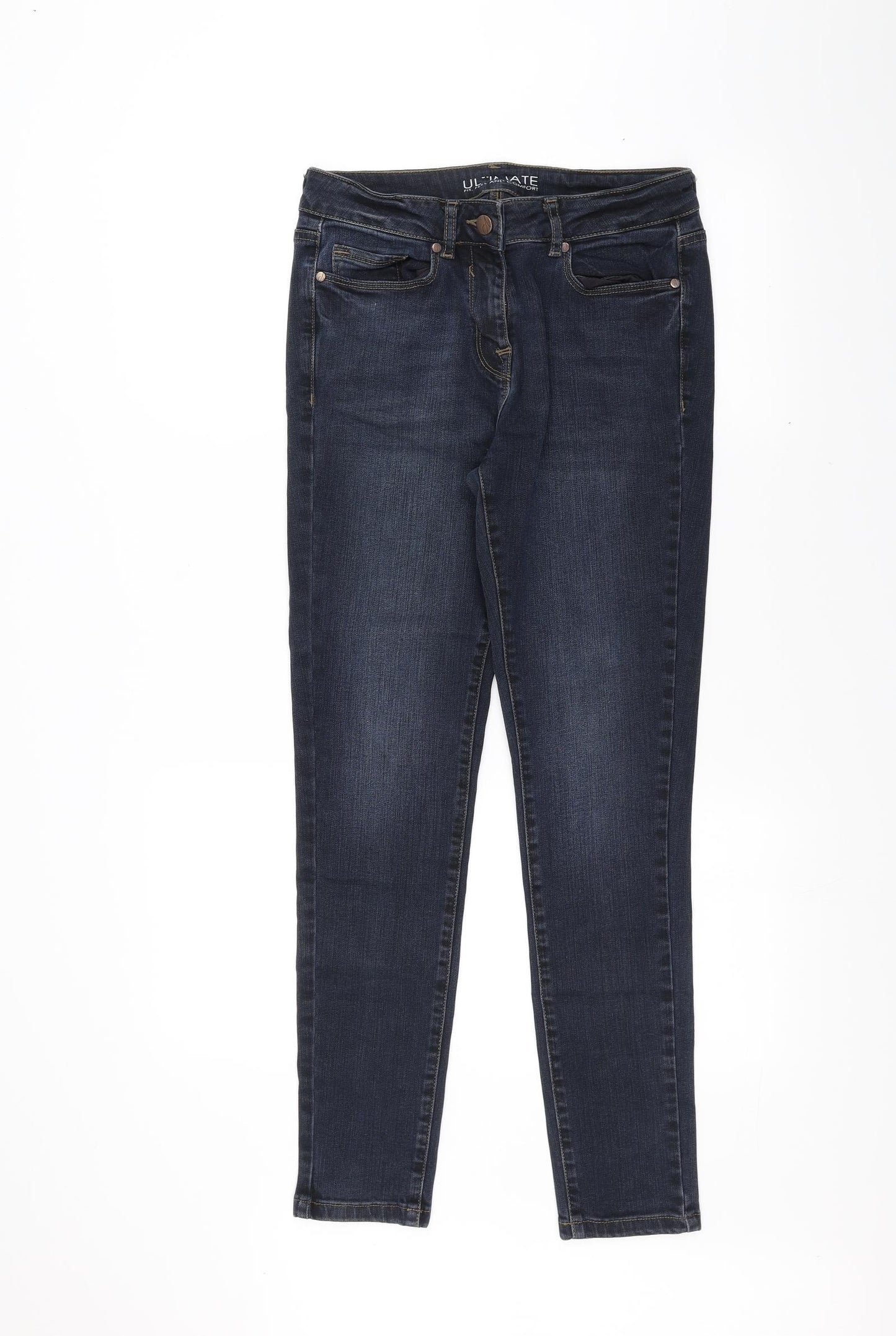NEXT Womens Blue  Denim Skinny Jeans Size 10 L28 in