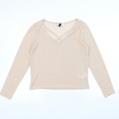 H&M Womens Beige   Pullover Jumper Size L