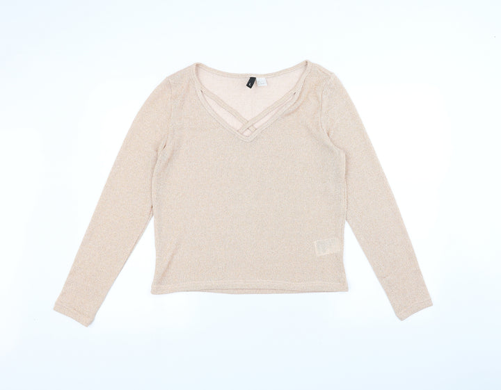 H&M Womens Beige Pullover Jumper Size L