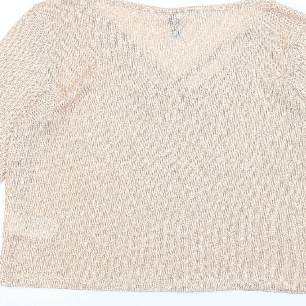 H&M Womens Beige   Pullover Jumper Size L