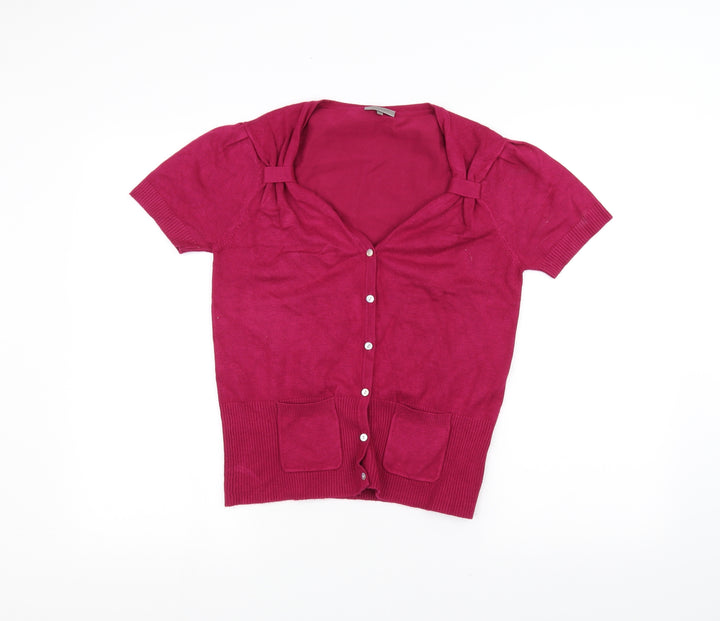John Lewis Womens Pink Cardigan Jumper Size S