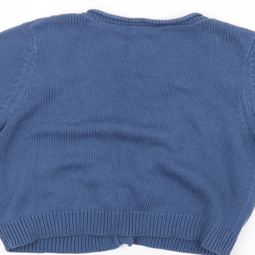 BHS Womens Blue  Knit Jacket Coat Size 12