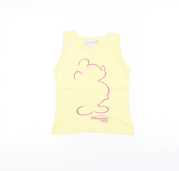 Disney Girls Yellow   Basic Tank Size 10 Years