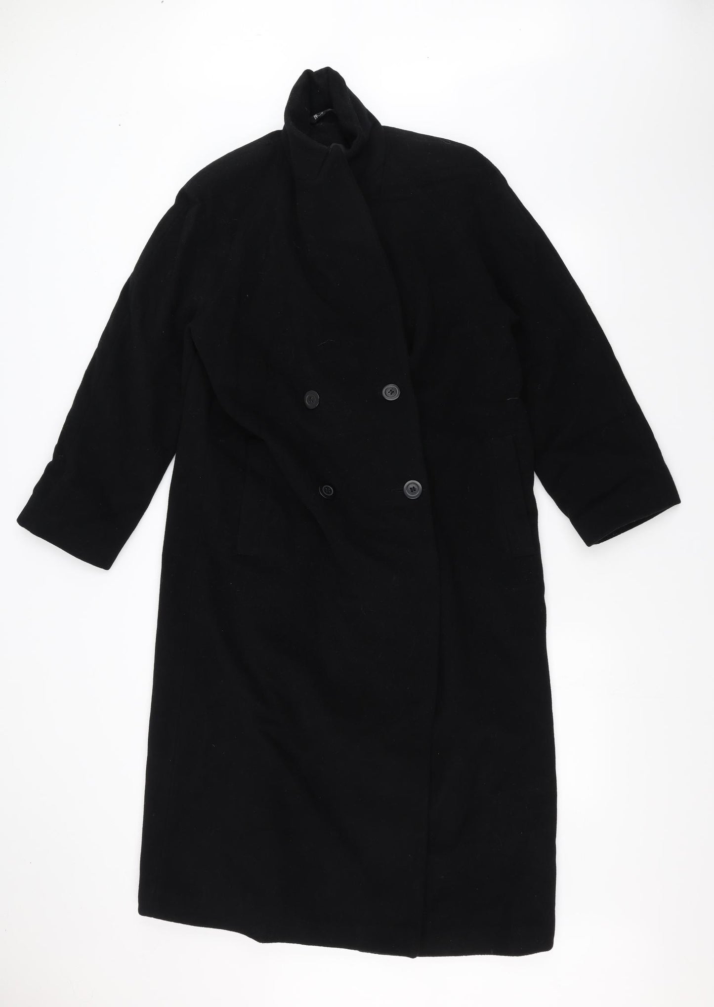 BHS Womens Black   Overcoat Coat Size 10