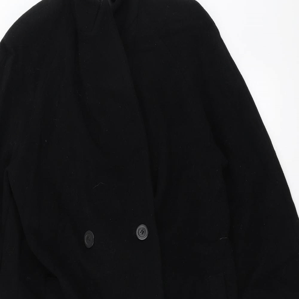 BHS Womens Black   Overcoat Coat Size 10