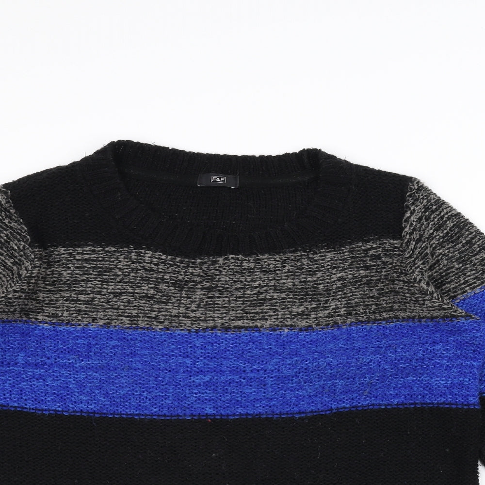 F&F Womens Blue  Knit Pullover Jumper Size 14