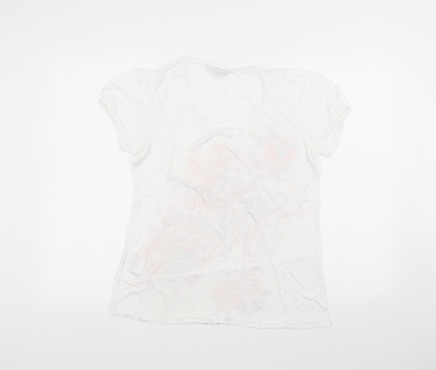Soon Womens White   Basic T-Shirt Size 14